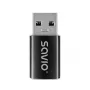 Adattatore cavo video Savio AK-81 USB Type-C USB Type-A nero
