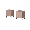 Comodino cama meble NOVA 44x40x52 cm rosa opaco, 1 cassetto, telaio 16 mm