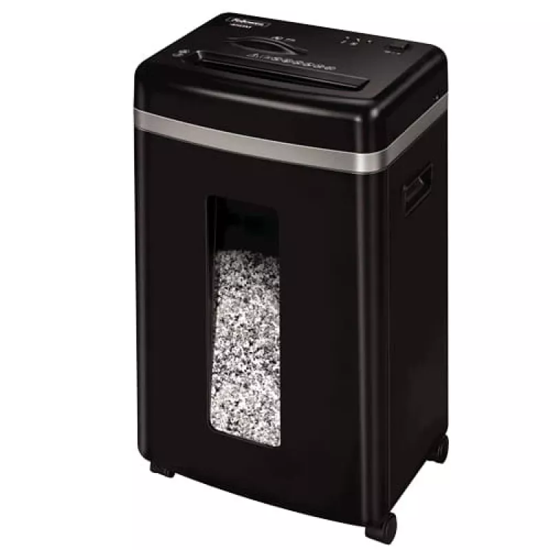Distruggidocumenti Fellowes Powershred 450M micro-cut, capacità 9 fogli, 2 x 12 mm, contenitore da 22 litri, nero