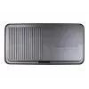 Griglia elettrica da tavolo Rommelsbacher BBQ 2003 — 1900 W, 50×25 cm, rigata + teppanyaki, termostato continuo, argento/nero