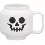 Tazza da caffè LEGO SKELETON, 255 ml, bianca, in scatola di ceramica, a forma di testa di minifigure LEGO, - 1 pezzo