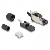 DeLOCK 86016 connettore per fili RJ45/LSA nero argento connettore maschio