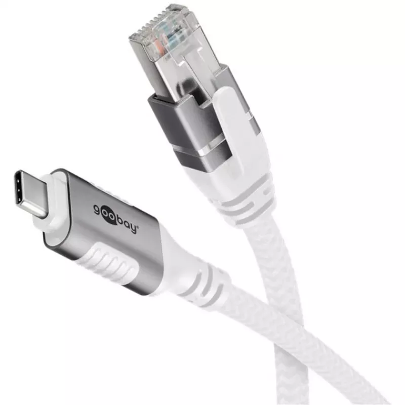 Goobay 74177 - Adattatore di rete cavo USB 3.1 Type-C Gigabit Ethernet 3 m - Scheda di rete - 1.000 Mbps (74177)