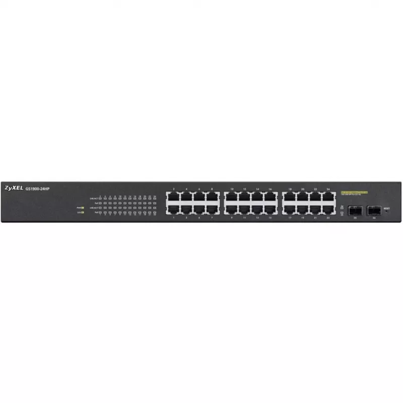 Zyxel GS1900-24HP Managed Gigabit Ethernet (10/100/1000) 1U nero