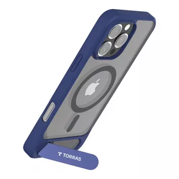 Custodia Torras Pstand Series per iPhone 16 Pro — blu, sottile, custodia protettiva leggera