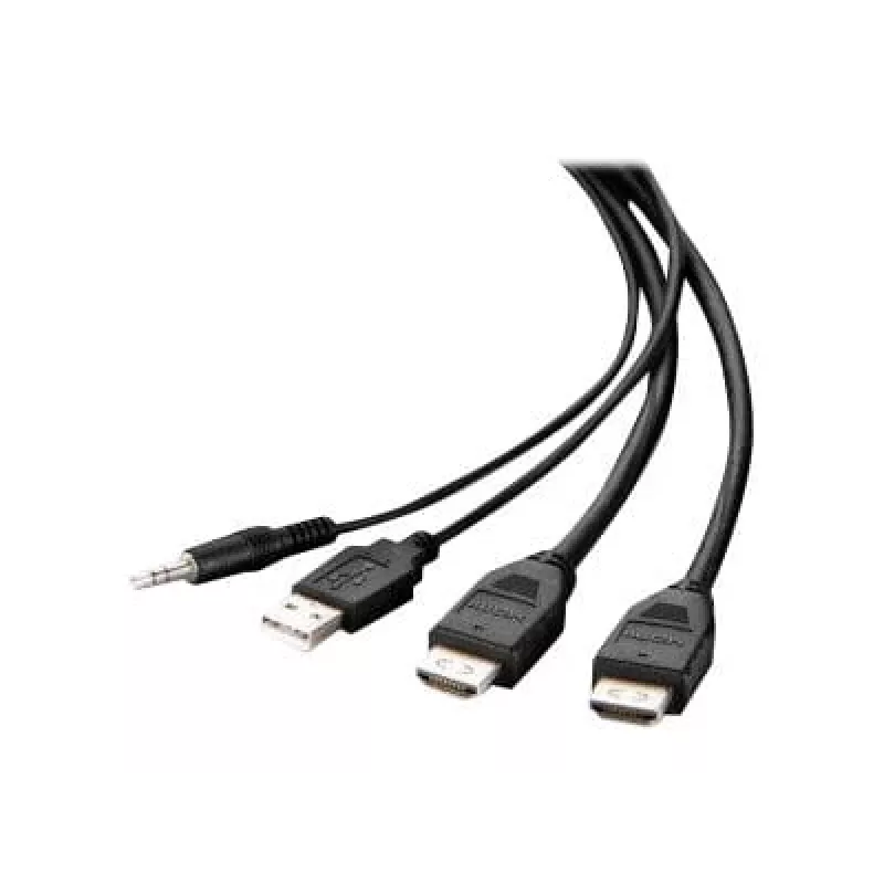 Cavo combo Belkin Secure KVM - cavo video / USB / audio - conforme TAA - USB, mini jack, HDMI (M)