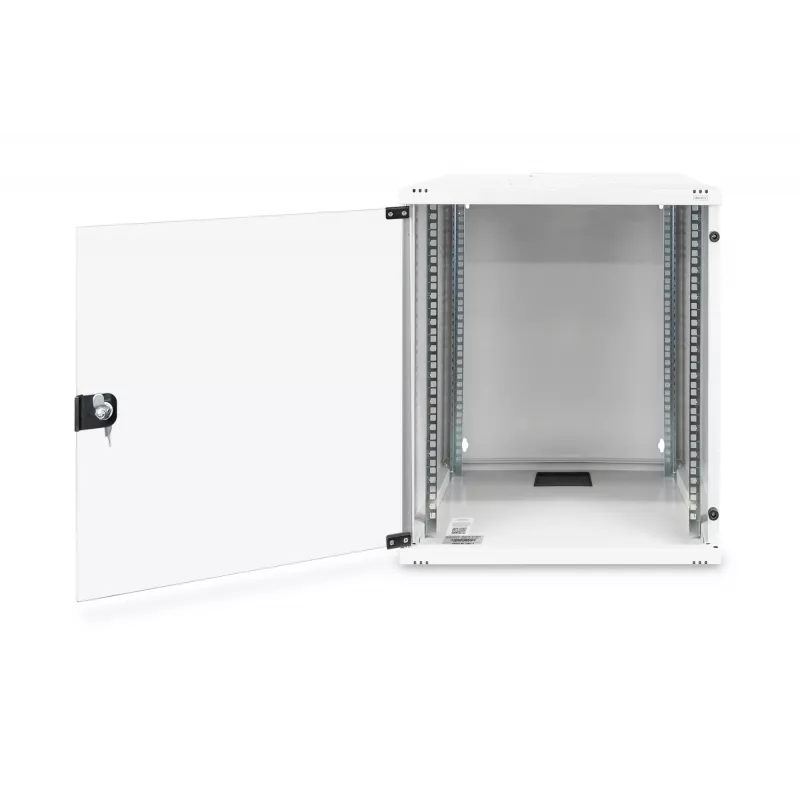 DIGITUS Serie Compact DN-19 12-U-S-1 - Armadio a parete - grigio chiaro, RAL 7035 - 12U - 48,3 cm (19 inch) (DN-19 12-U-S-1)