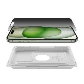 Protezione schermo privacy Belkin OVA168HQ per iPhone 16 Plus antibatterica antishock