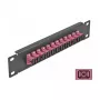 Patch panel fibra ottica DeLOCK 10 pollici 12 porte SC simplex viola 1U nero