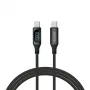 Savio CL-174 cavo USB-C - USB-C, 100 W, Power Delivery/Quick Charge, display digitale, 1 m, verde