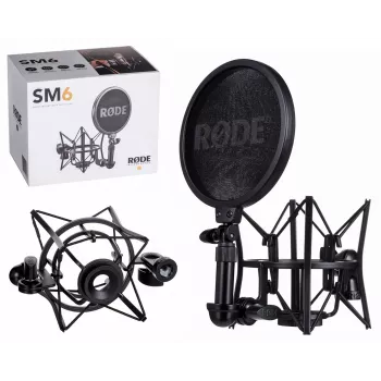 RODE SM6 supporto ammortizzatore con filtro pop, nero