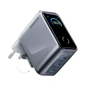 Caricabatterie per dispositivi mobili Anker A2687341 — caricabatterie wireless da interno con alimentazione a rete, universale, argento