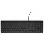 Tastiera full-size con filo Dell KB216 — layout QWERTY nordico, nero, USB