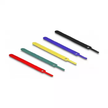 Fascetta fermacavi a strappo DeLOCK 19076 150x12mm colori assortiti set da 10