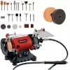 Levigatrice da banco TC-XG 75 Kit (rosso/nero, 150 Watt, ampio set di accessori per lucidatura e levigatura)