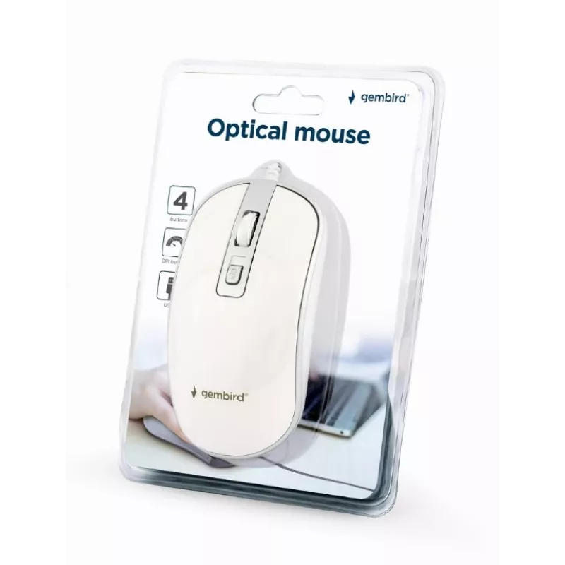 Mouse Gembird MUS-4B-06-WS USB Type-A