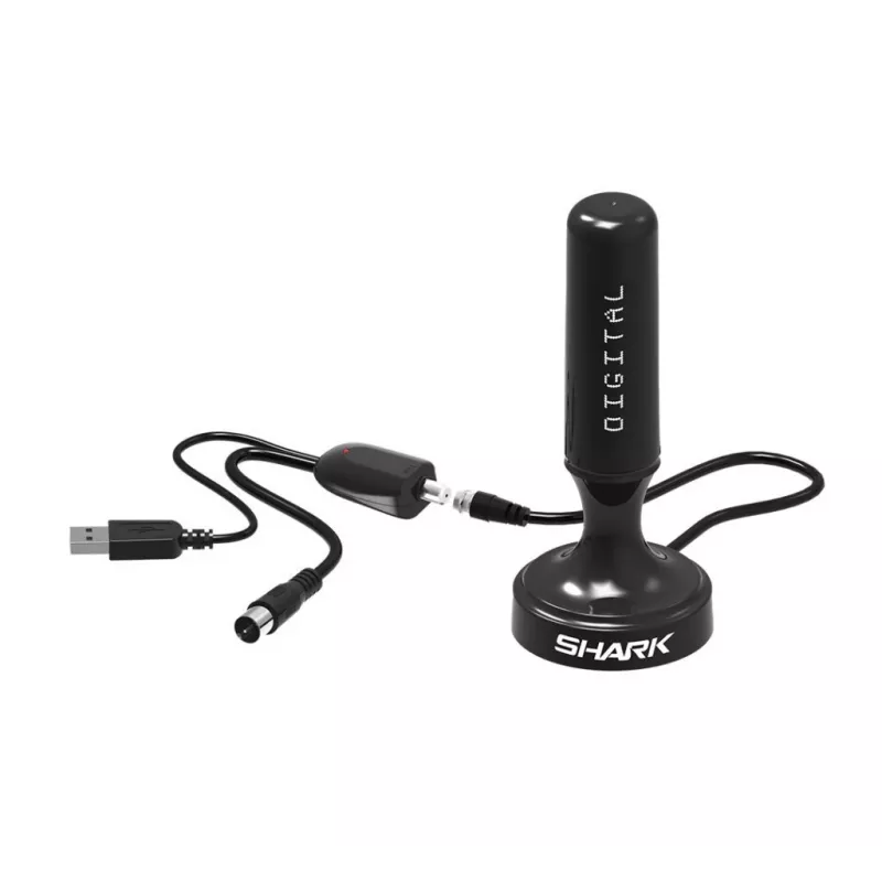 Antenna auto DVB-T Shark SHA301CAR con amplificatore attivo per ricezione TV in auto