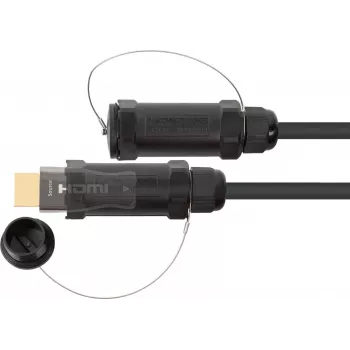 AOC Hybrid High-Speed HDMI 2.0b, rinforzato in acciaio, 4K @60Hz, 18 GBit/s, nero, 70m, PYTHON Series (AOC-HP2070)
