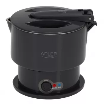 Bollitore elettrico Adler AD 1377G, capacità 0,6 L, 600 W, grigio, plastica/silicone/acciaio inox