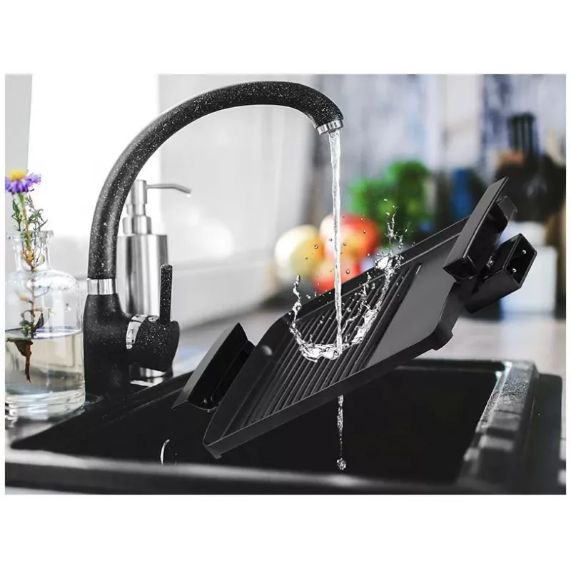 Lafe GRL-003 griglia elettrica di contatto con coperchio, 1650 W