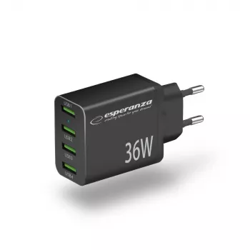 Caricabatterie da parete Esperanza EZC107K 36W nero