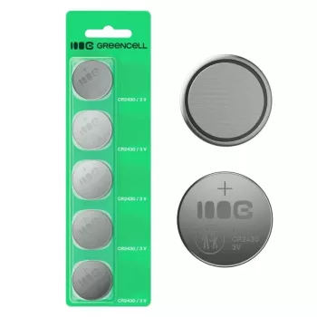Batteria a bottone Green Cell CR2430 3V — confezione da 5
