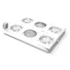 Unità ventole a tetto ROLINE 19 inch con termostato, 4 ventole, case in acciaio, grigio