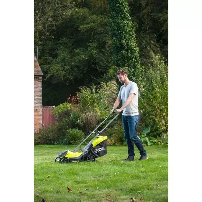 Ryobi OLM1833B Rasaerba a spinta a batteria nero, verde