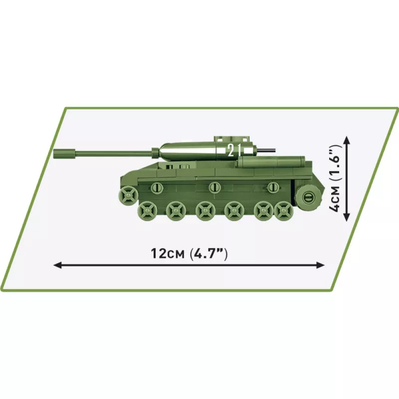 Set di costruzione Cobi modello IS-2, carro armato della Seconda Guerra Mondiale, 130 pezzi, età consigliata 6+
