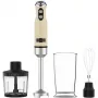 Frullatore a mano CECOTEC Power Mixer RetroGelb 1200MAX Cream&Crush, 1200 W, più velocità, ganci impastatori e fruste