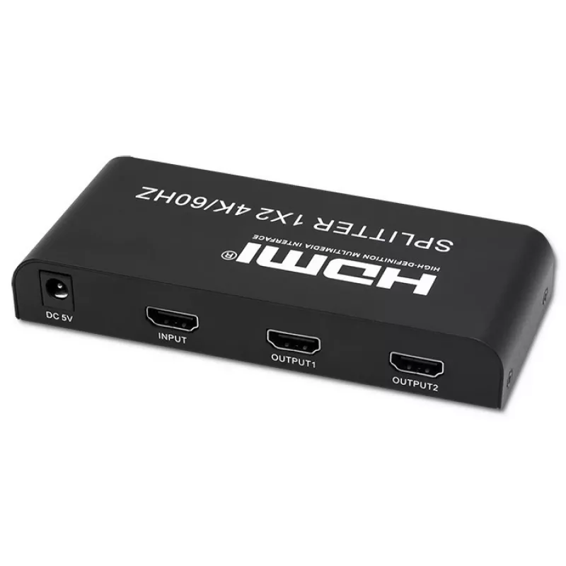 Qoltec 51797 Splitter HDMI attivo 2 x HDMI 4K x 2K | 6 Gb/s | 60 Hz