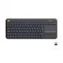 Logitech Wireless Touch Keyboard K400 Plus - tastiera - wireless - 2.4 GHz - svizzera - nero