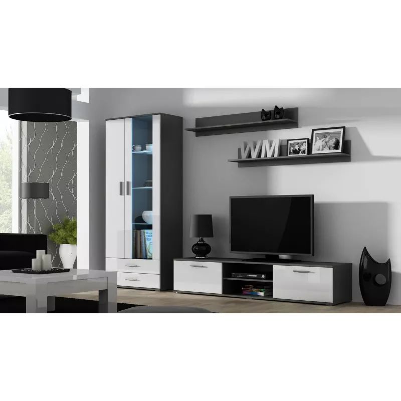 Cama supporto TV SOHO 180 grigio/bianco lucido
