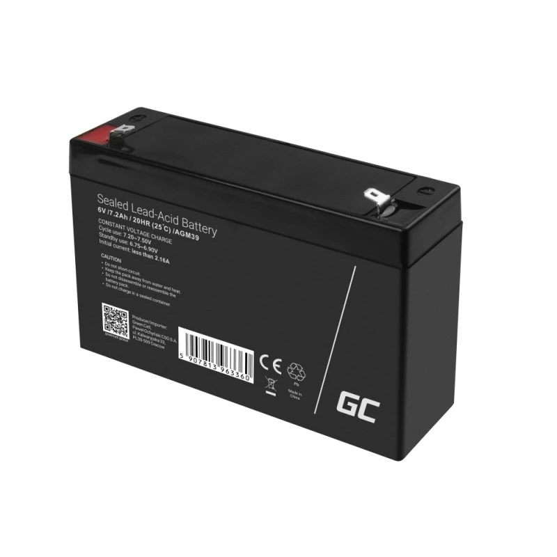 Batteria industriale Green Cell AGM39 7200 mAh 6 V