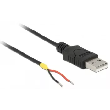 Delock Cavo USB2.0 connettore maschio Type-A > 2 x estremità cavo aperte - 1,5 m - nero (85664)