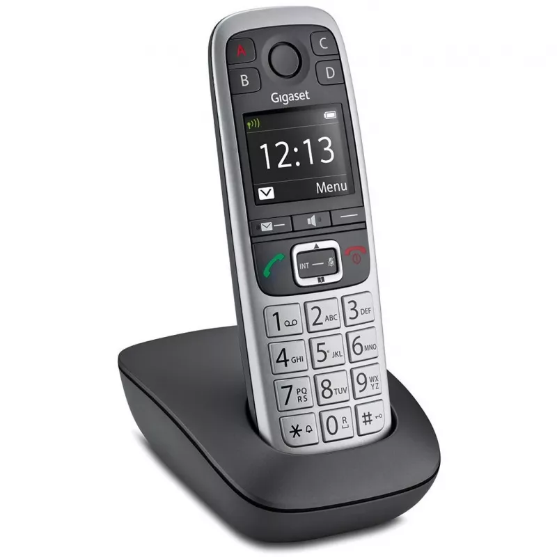 Gigaset E560 telefono DECT telefono con display del numero nero, argento