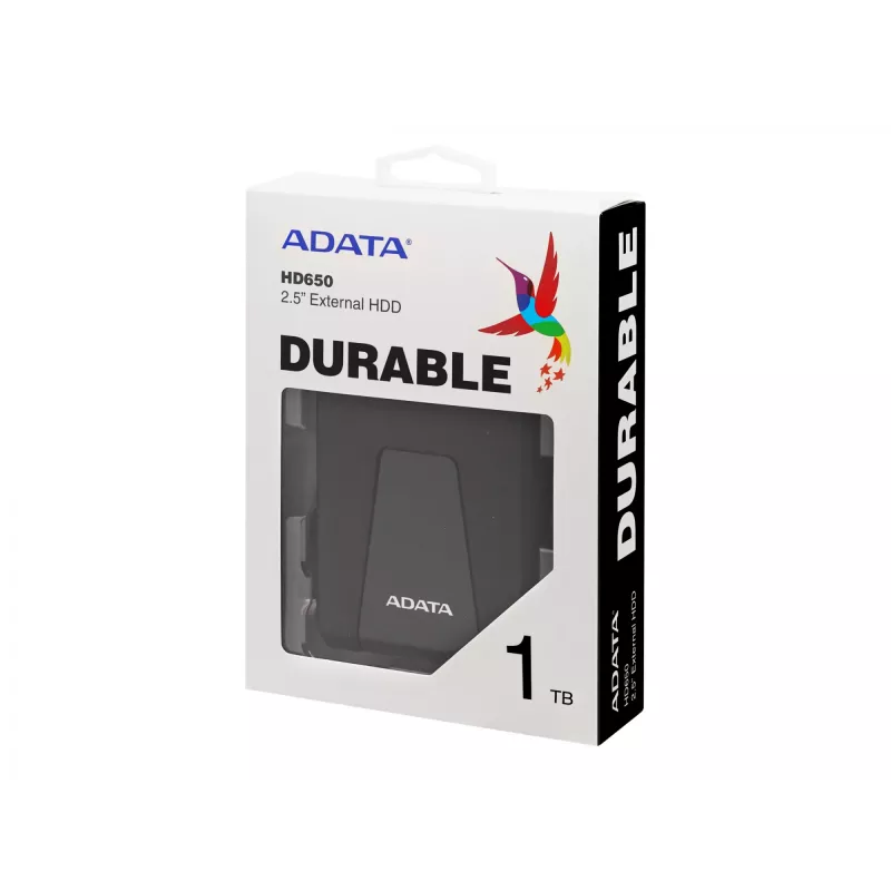 ADATA DashDrive Durable HD650 disco rigido esterno 1 TB 2,5 pollici USB 3.2 Gen 1 (3.1 Gen 1) nero