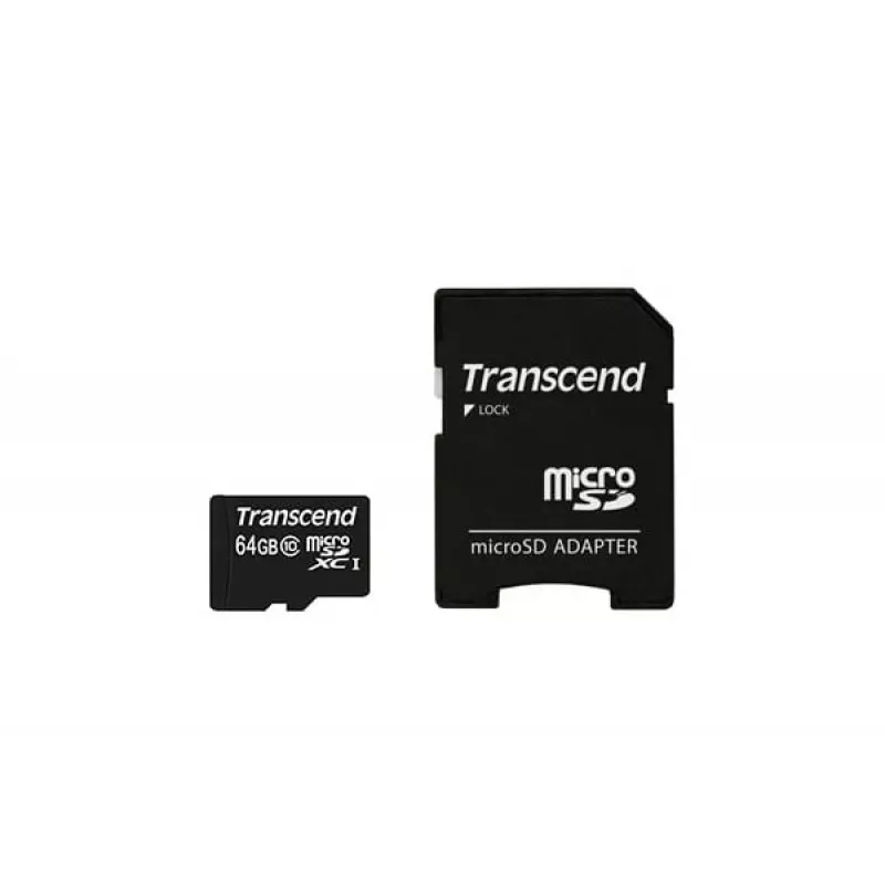 Memoria flash Transcend 64GB MicroSDXC Classe 10 con adattatore
