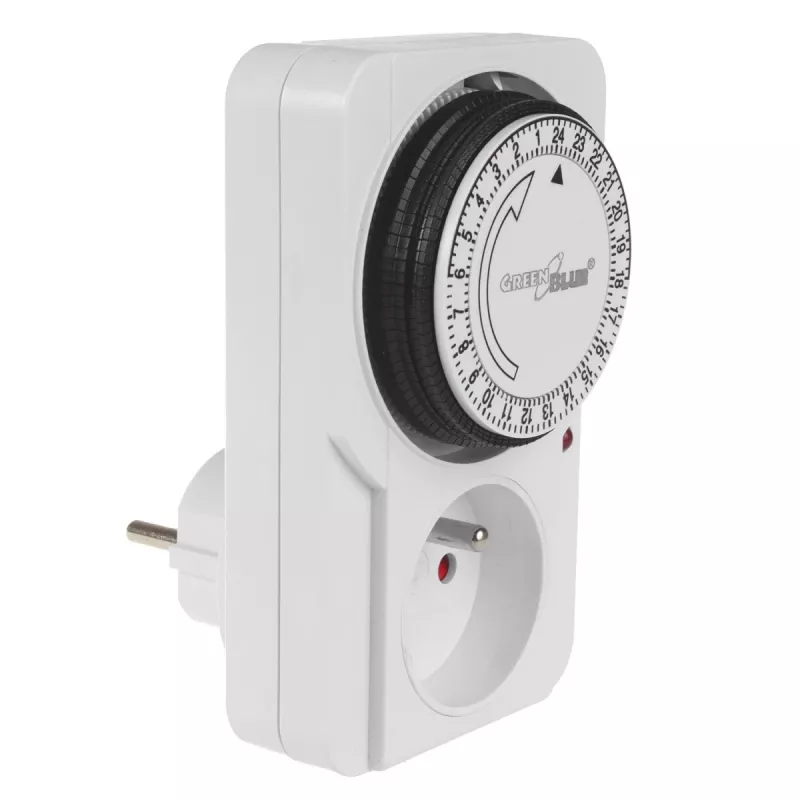 Timer meccanico GreenBlue GB360 — timer meccanico per presa con programmazione