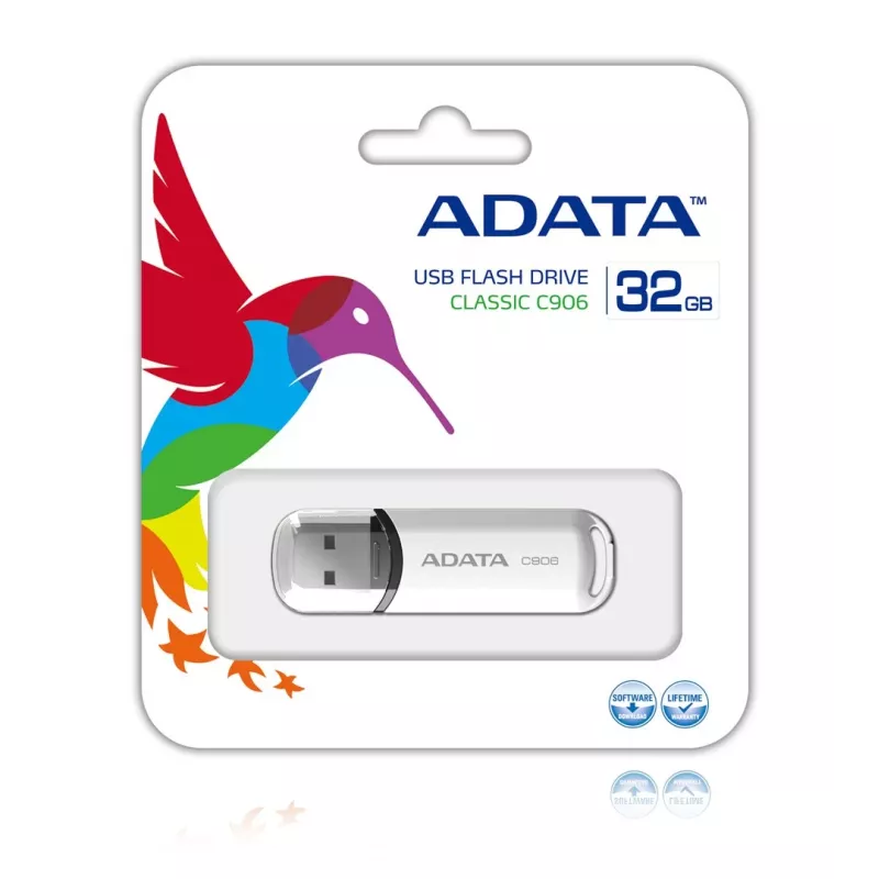 ADATA Classic Series C906 - Chiavetta USB - 32 GB - USB 2.0 - bianco