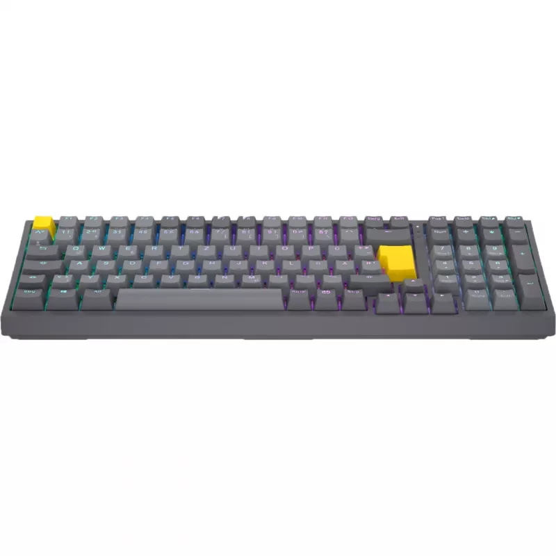 Celeris 1800, Tastiera da gaming grigia, layout DE, ENDORFY gialla by Gateron
