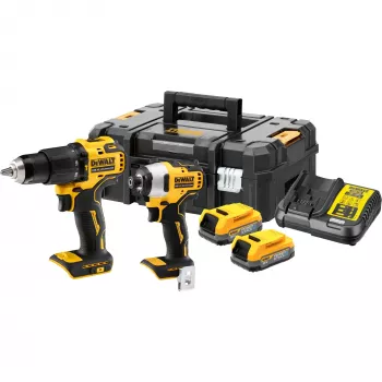 Kit combinato utensili DeWALT DCK2062E2T-QW, mandrino 1/4
