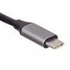 Hub USB-C Akyga AK-AD-66 con 3x USB 3.0 e Gigabit Ethernet, 15 cm, nero