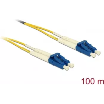 Delock cavo in fibra ottica LC Duplex su LC Duplex Singlemode OS2 100 m (80161)