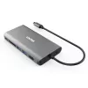 UNITEK uHUB O8+ hub USB 3.2 Gen 1 Type-C con filo, grigio, 100W Power Delivery