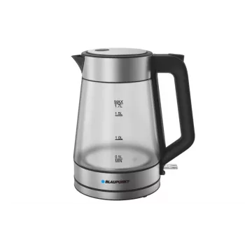 Blaupunkt EKG401 bollitore elettrico 1,7 l 2200 W corpo in vetro, accenti in acciaio inox, indicatore del livello dell'acqua