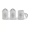 Set contenitori per alimenti Maestro MR-1771 Paris Maison, metallo, nero, 3 pezzi, coperchi inclusi