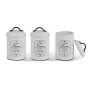 Set contenitori per alimenti Maestro MR-1771 Paris Maison, metallo, nero, 3 pezzi, coperchi inclusi