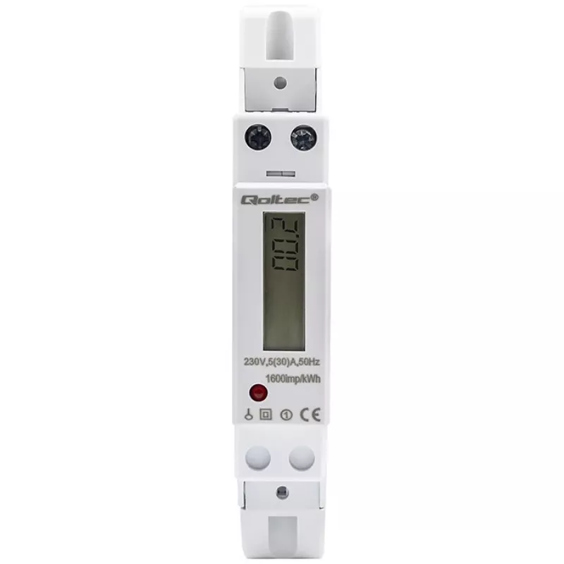 Contatore elettronico monofase QOLTEC 50993 230V 30A