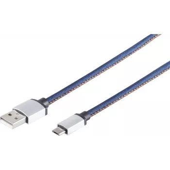 Cavo USB S/CONN 14-50029 2 m USB-A su Micro-USB-B blu